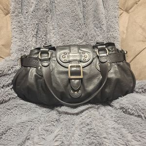 Vintage longchamp idole black leather purse